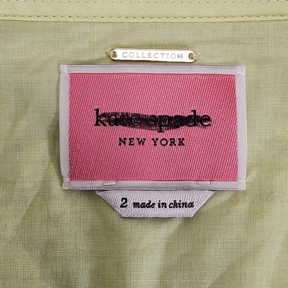 Kate Spade Bloom Organza Midi Dress Green sz 2 V neck Easter Spring Preppy - Picture 4 of 9